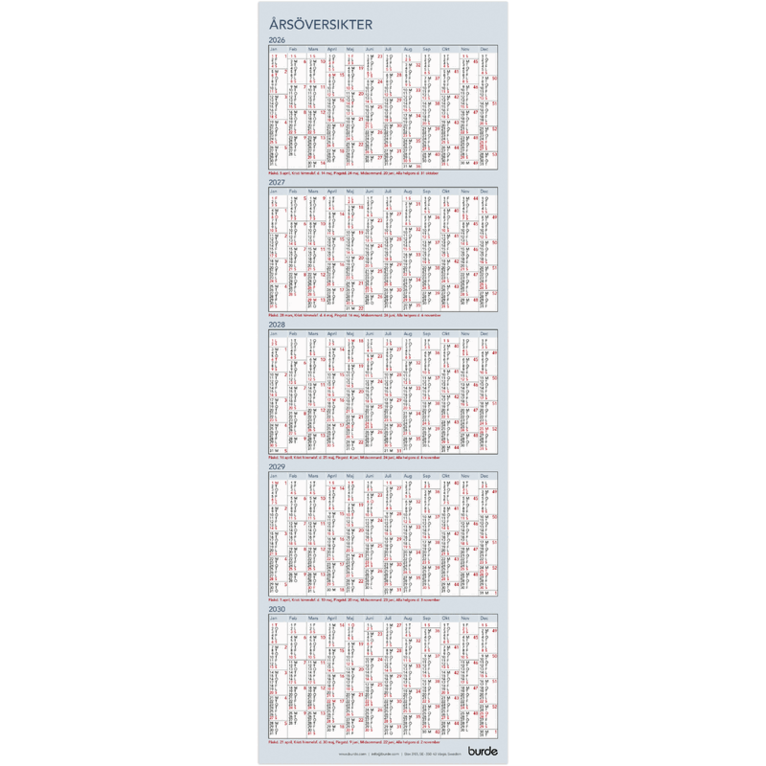 Årsblad 2027, Övrigt