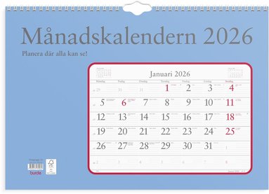 Väggkalender 2026 Månadskalendern 1