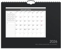 Väggkalender 2026 Miljökalendern Elegant
