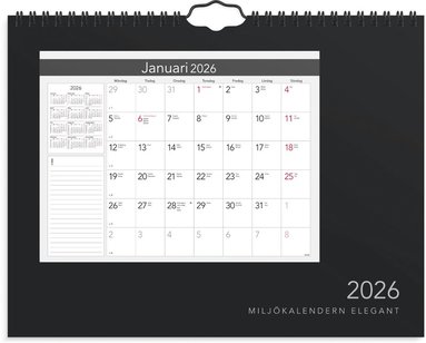 Väggkalender 2026 Miljökalendern Elegant 1