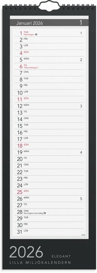 Väggkalender 2026 Lilla Miljökalendern Elegant