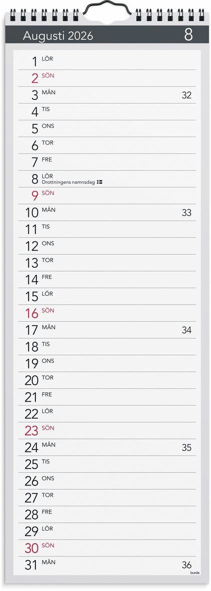 Väggkalender 2026 Lilla Miljökalendern Elegant, Övrigt