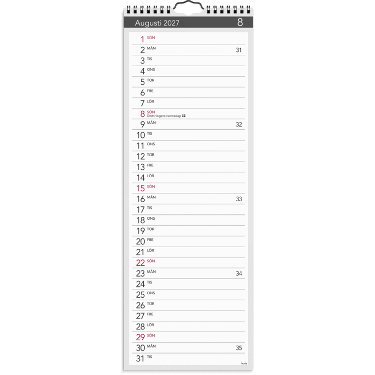 Lilla Väggkalender 2027 Elegant, Övrigt