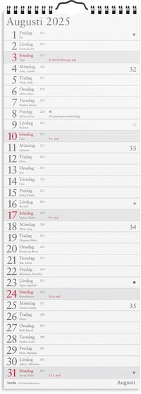 Väggkalender 2025 Lilla Månadskalendern
