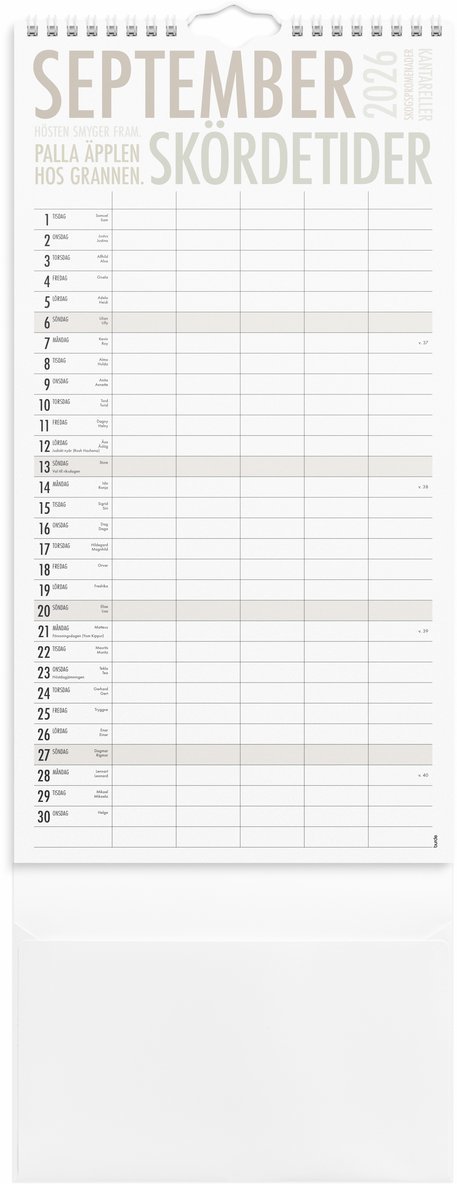 Familjekalender 2026 TrendArt, Övrigt