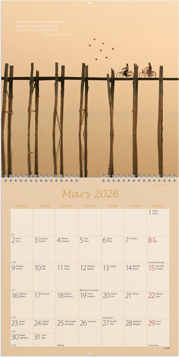 Väggkalender 2026 Carpe Diem, Övrigt