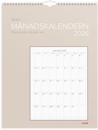 Väggkalender 2026 Stora Månadskalendern