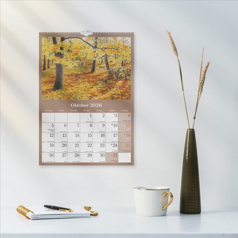 Väggkalender 2026 Klassiska Sverige, Övrigt