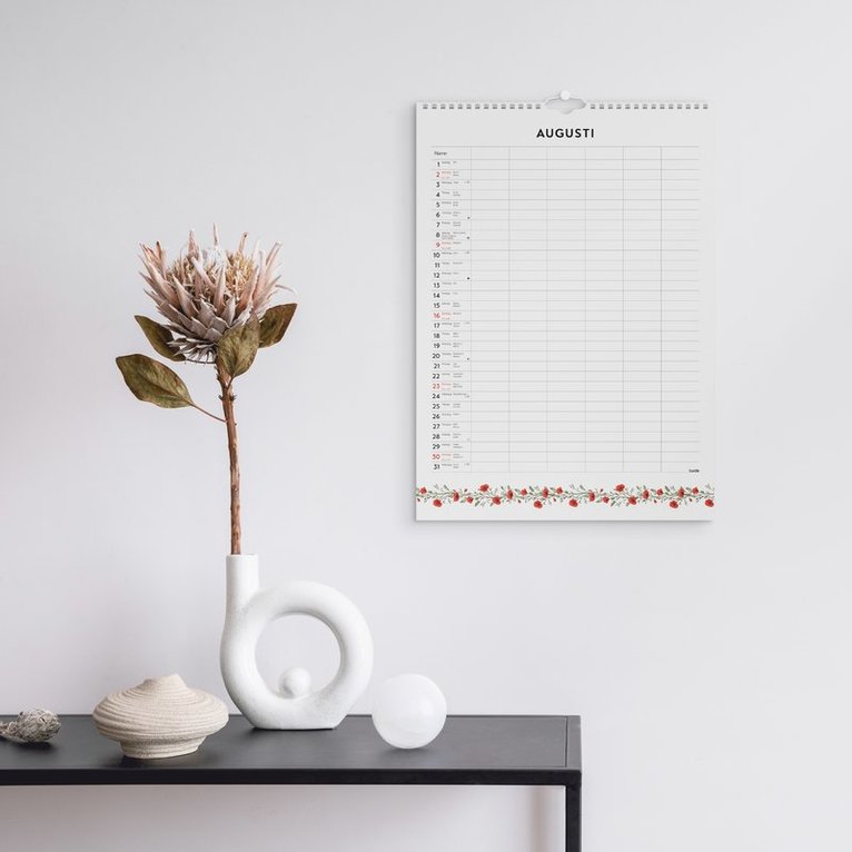 Familjekalender 2026 Illustrerad blomster, Övrigt