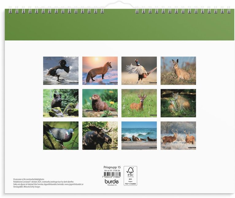 Väggkalender 2026 Jaktkalender, Övrigt