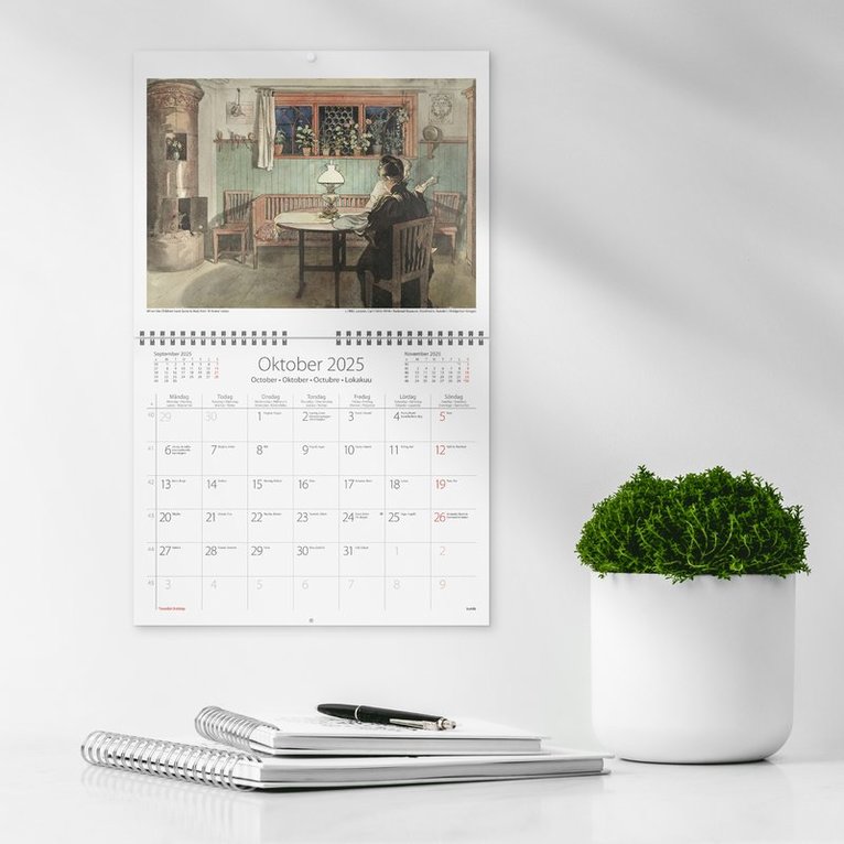 Väggkalender 2025 Carl Larsson, Övrigt