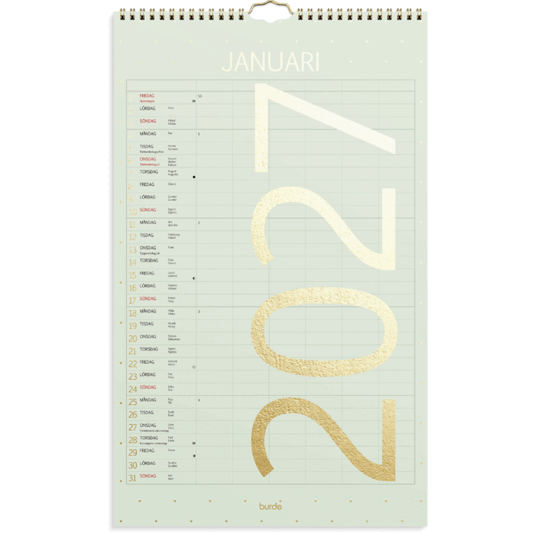 Familjekalender 2027 Color, Övrigt