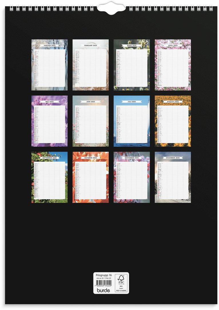 Familjekalender 2025 Modern, Övrigt