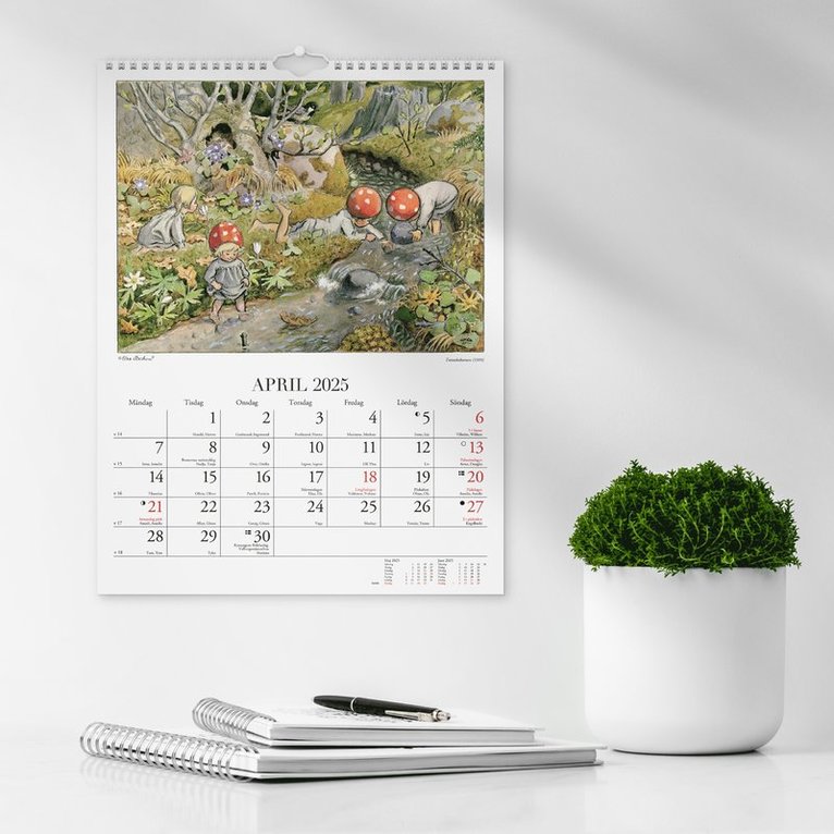 Väggkalender 2025 Elsa Beskow, Övrigt