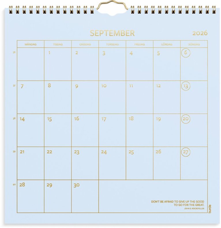 Väggkalender 2026 Color, Övrigt