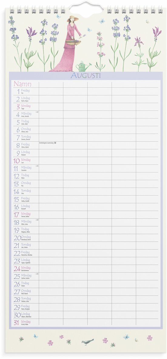Familjekalender 2025 Magic Garden, Övrigt