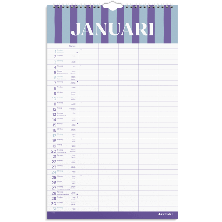 Familjekalender 2027 Color Blocking, Övrigt