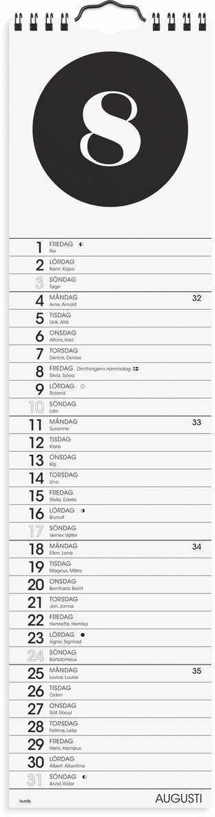 Väggkalender 2025 Simple, Övrigt