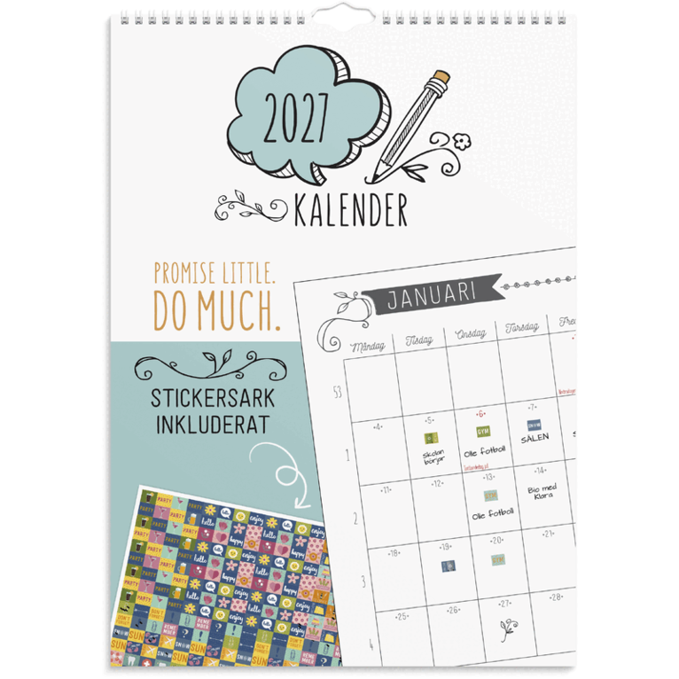 Väggkalender 2027 Doodle, Övrigt