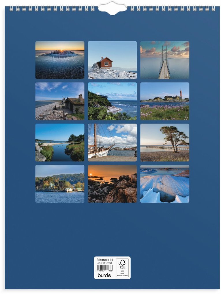 Väggkalender 2026 Svenska kusten, Övrigt
