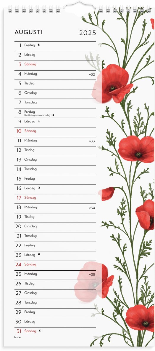 Väggkalender 2025 Lilla Blomsterkalendern, Övrigt