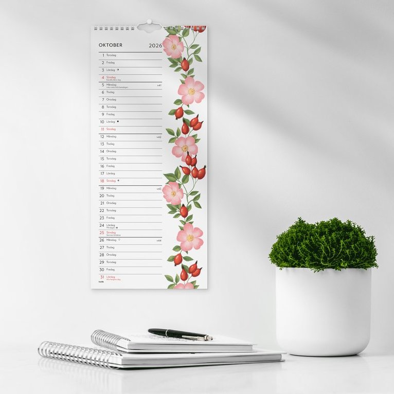 Väggkalender 2026 Lilla Blomsterkalendern, Övrigt