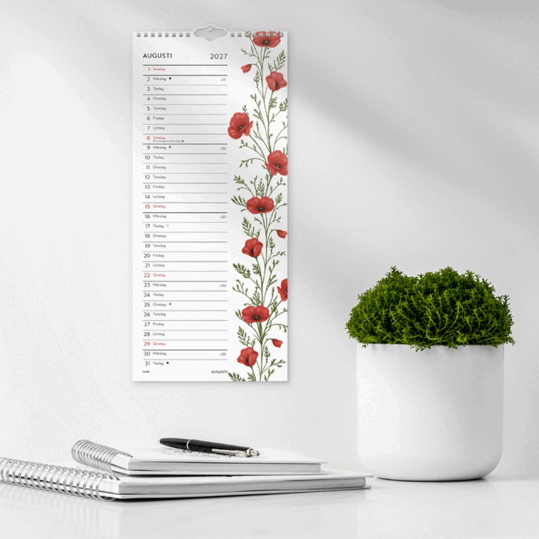 Väggkalender 2027 Lilla Blomsterkalendern, Övrigt