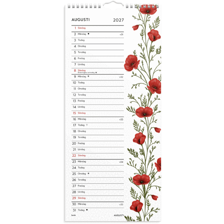 Väggkalender 2027 Lilla Blomsterkalendern, Övrigt