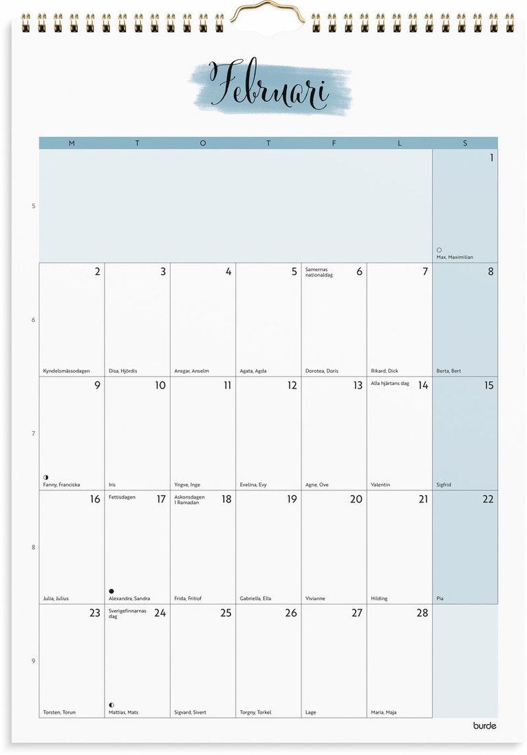 Väggkalender 2026 Life Organizer, Övrigt