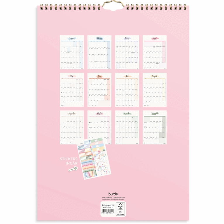 Väggkalender 2027 Life Organizer, Övrigt
