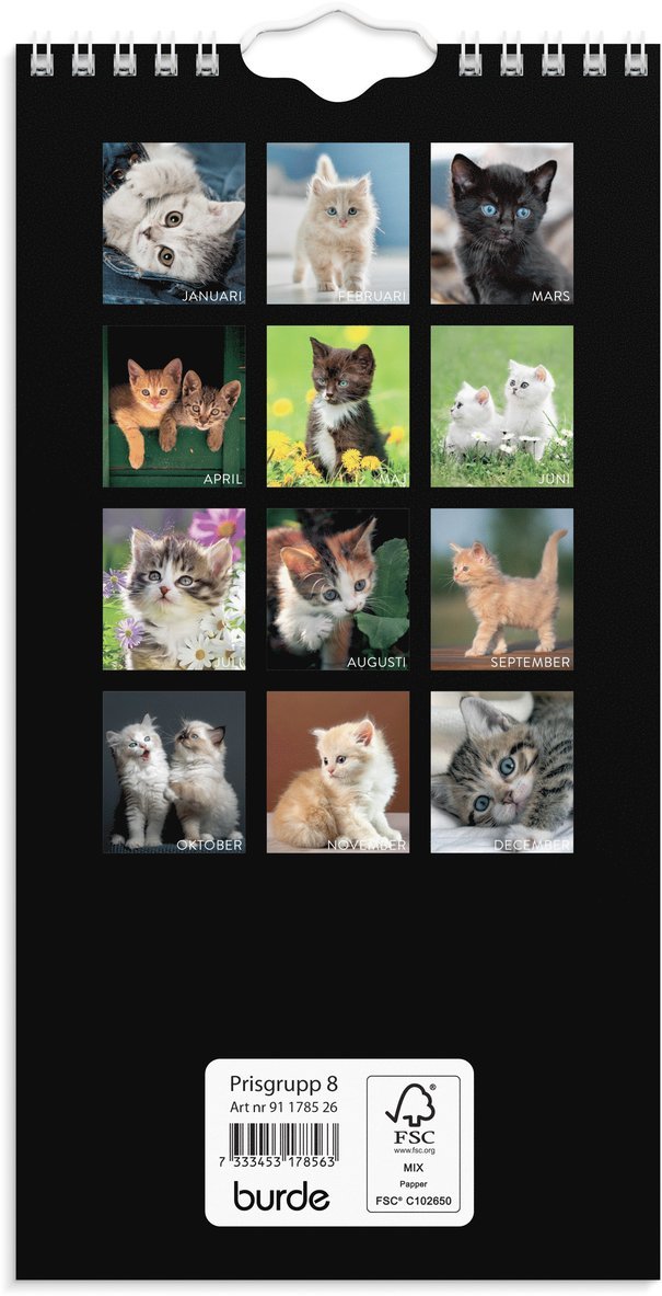 Väggkalender 2026 Liten Kattkalender, Övrigt