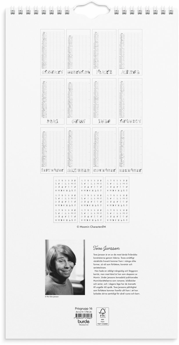 Familjekalender 2026 Mumin, Övrigt