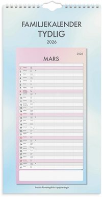 Familjekalender 2026 Tydlig