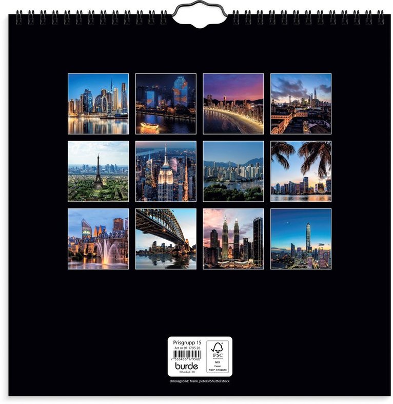 Väggkalender 2026 Skylines, Övrigt