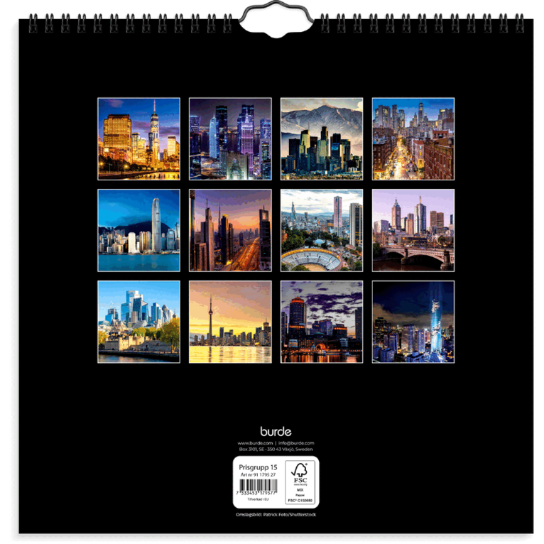 Väggkalender 2027 Skylines, Övrigt