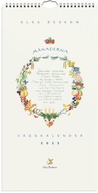 Väggkalender 2025 Elsa Beskow Årets saga