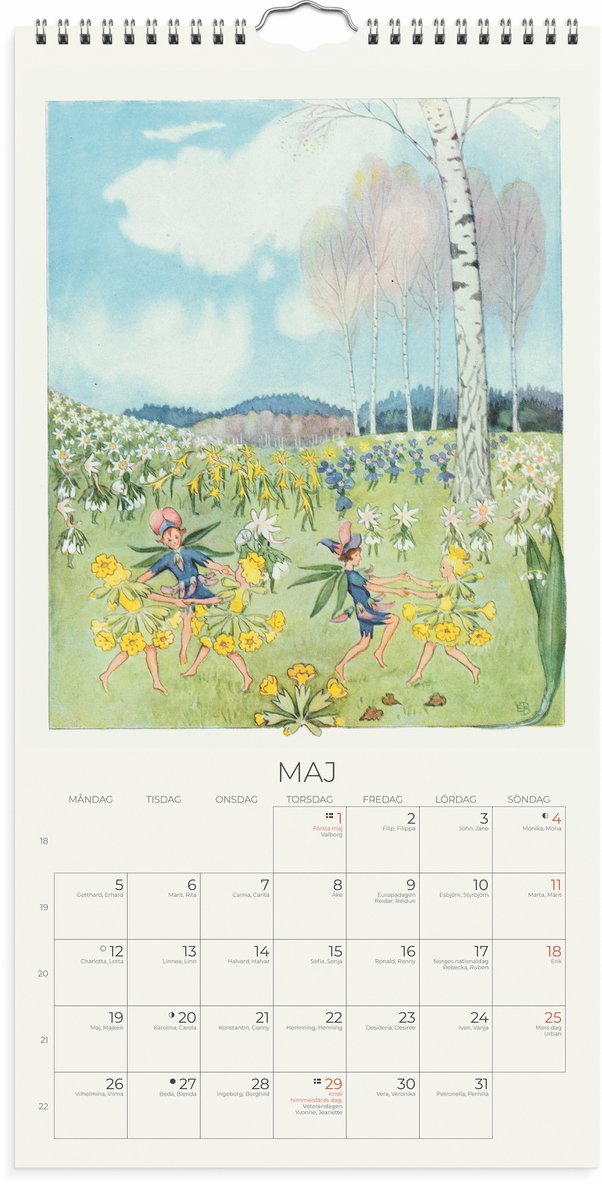 Väggkalender 2025 Elsa Beskow Årets saga, Övrigt