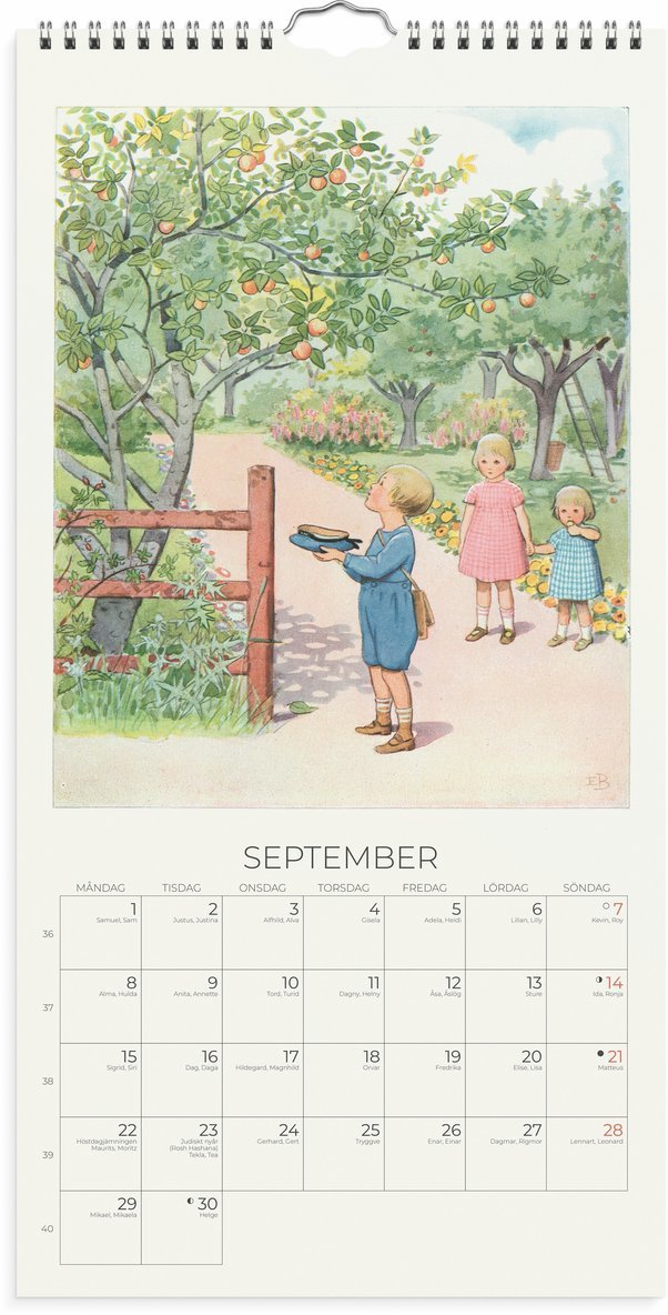 Väggkalender 2025 Elsa Beskow Årets saga, Övrigt