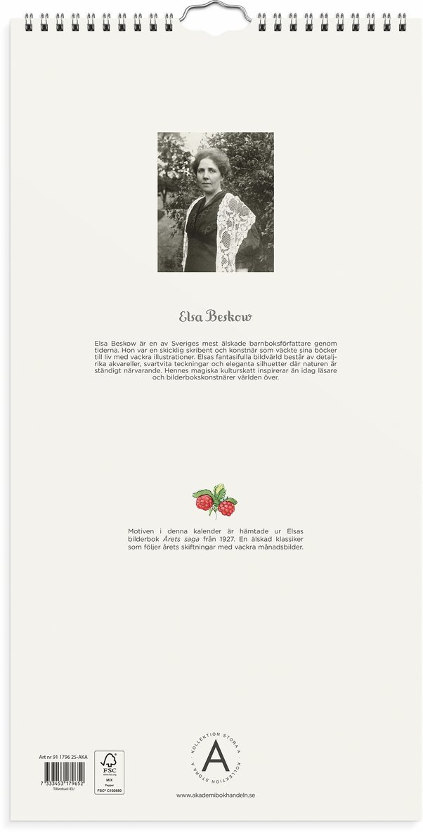 Väggkalender 2025 Elsa Beskow Årets saga, Övrigt