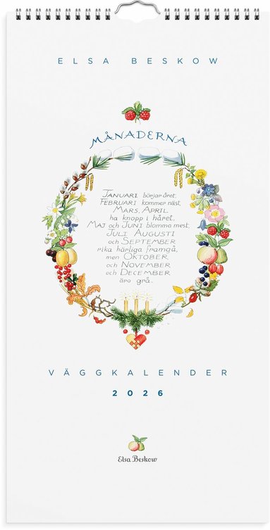 Väggkalender 2026 Elsa Beskow 1