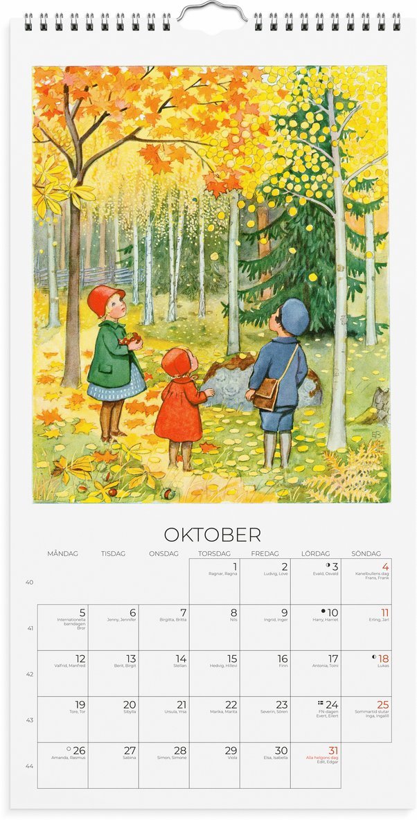 Väggkalender 2026 Elsa Beskow, Övrigt