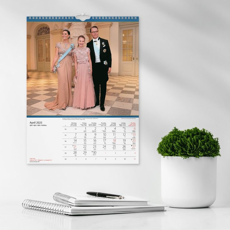 Väggkalender 2025 Kungafamiljen, Övrigt