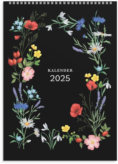 Väggkalender 2025 Illustrerad blomster 1