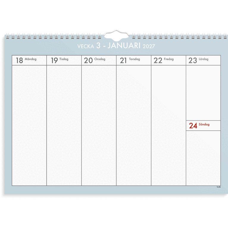 Väggkalender 2026-2027 Veckoplan, Övrigt