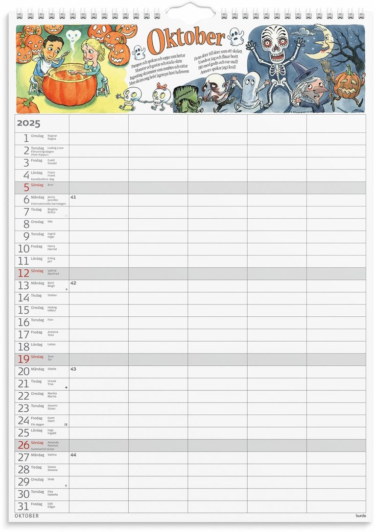 Familjekalender 2025-2026 Stickers, Övrigt