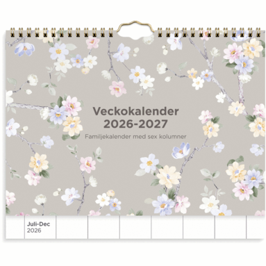 Veckokalender 2026-2027 A4 blom 6 spalter, Övrigt