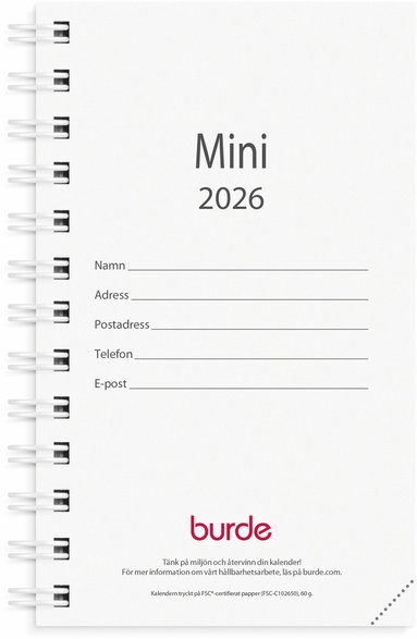 Kalender 2026 Mini refill 1