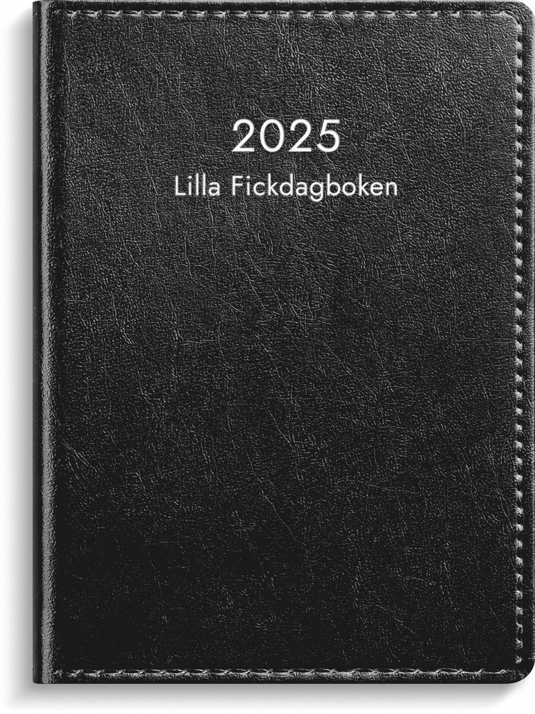 Kalender 2025 Lilla Fickdagboken svart konstläder 1