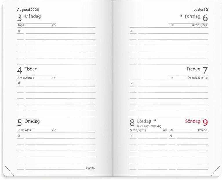 Kalender 2025-2026 Mini Basic, Övrigt