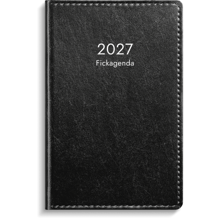 Fickagenda 2027 svart konstläder, Övrigt